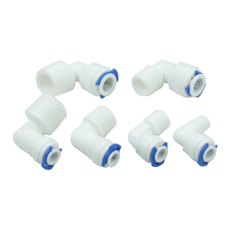 RO Water Elbow Quick Coupling Fitting 1/4" 3/8" OD Hose X 1/4" 3/8" 1/2" BSP Male Reverse Osmosis System Plastic Pipe Connector
RO Water Elbow Quick Coupling Fitting 1/4" 3/8" OD Hose X 1/4" 3/8" 1/2" BSP Male Reverse Osmosis System Plastic Pipe Connector