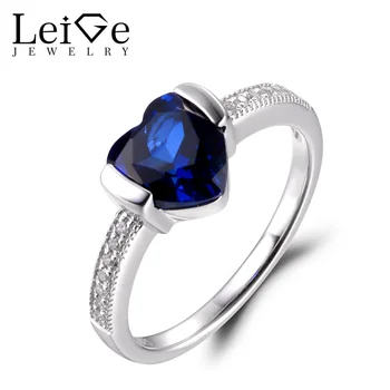 LeiGe Jewelry Blue Sapphire Rings Anniversary Ring September Birthstone Heart Cut Gems Ring 925 Sterling Silver Bezel Setting
LeiGe Jewelry Blue Sapphire Rings Anniversary Ring September Birthstone Heart Cut Gems Ring 925 Sterling Silver Bezel Setting