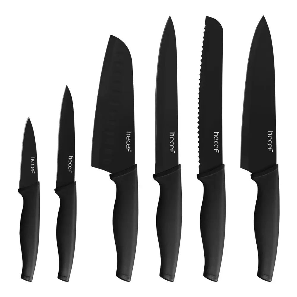 hecef Black Oxide Knife Set of 6, High Quality Stainless steel, Black Knife Set, Knife Chef, Cutting, Slicing, Pairing
hecef Black Oxide Knife Set of 6, High Quality Stainless steel, Black Knife Set, Knife Chef, Cutting, Slicing, Pairing
