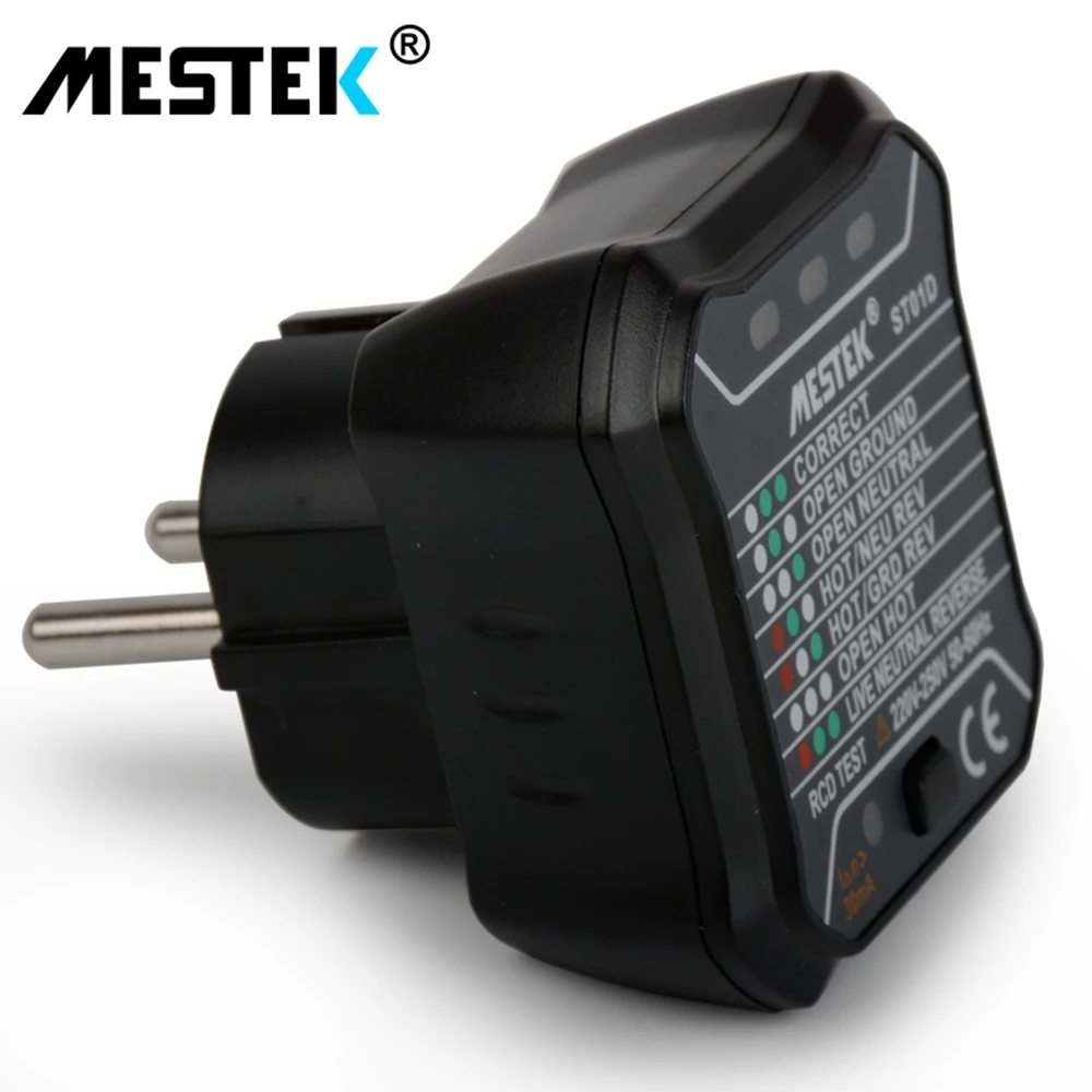 Socket Tester MESTEK Portable component tester Wire Receptacle Tester Polarity Circuit Detector Wall Plug Tool 220~250V
Socket Tester MESTEK Portable component tester Wire Receptacle Tester Polarity Circuit Detector Wall Plug Tool 220~250V