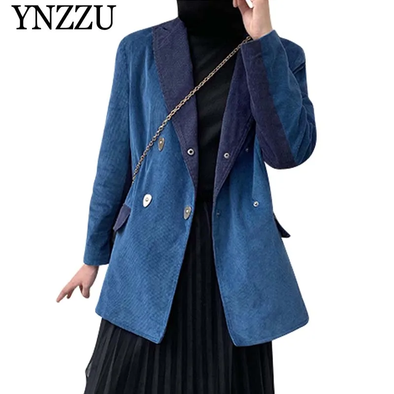 Vintage Blue Corduroy Double Breasted Blazer Women Long Sleeve OL Blazer 2019 Spring Jacket Women Outerwear Suit Coats AO880
Vintage Blue Corduroy Double Breasted Blazer Women Long Sleeve OL Blazer 2019 Spring Jacket Women Outerwear Suit Coats AO880