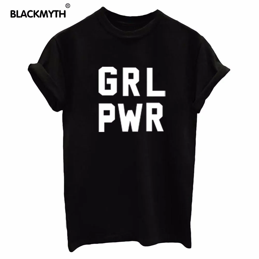 Fashion GRL PWR Letter Print Cotton Black White Short sleeve Women T shirt Tee Tops Women T shirts Plus Size
Fashion GRL PWR Letter Print Cotton Black White Short sleeve Women T shirt Tee Tops Women T shirts Plus Size