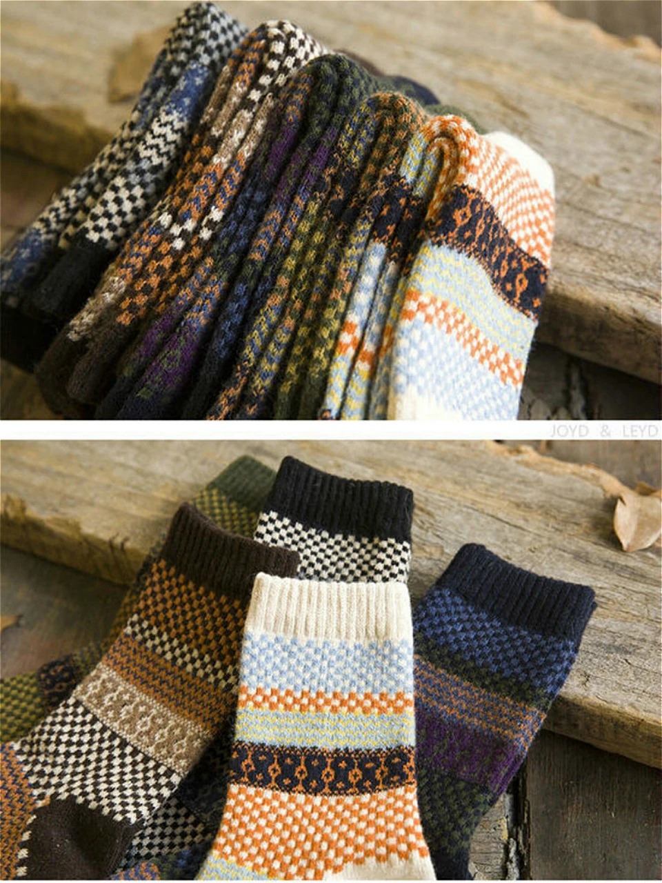 New men's winter thick wool socks Retro Style Warm wool socks.1 pairs 15