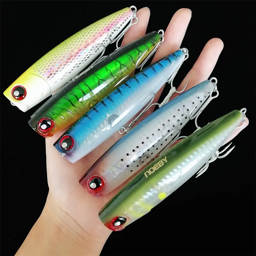 NOEBY 5pcs pesca fishing bait china floating popper fishing wobblers 105mm 23g topwater for fishing seabass seawater
NOEBY 5pcs pesca fishing bait china floating popper fishing wobblers 105mm 23g topwater for fishing seabass seawater