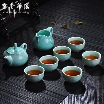 8 pcs Kung Fu Tea Set Classical Chinese Ceramic Tea Cups Gaiwan for gifts drinkware Ceramic Tea set One teapot two cups B029
8 pcs Kung Fu Tea Set Classical Chinese Ceramic Tea Cups Gaiwan for gifts drinkware Ceramic Tea set One teapot two cups B029