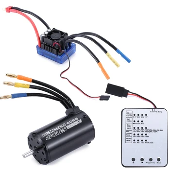 4068 2050KV 4-poles Sensorless Brushless Motor+120A ESC+LED Programming Card Combo Set for 1/8 RC Car Truck
4068 2050KV 4-poles Sensorless Brushless Motor+120A ESC+LED Programming Card Combo Set for 1/8 RC Car Truck