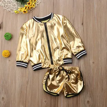 1-6T Fashion Toddler Kids Baby Girls Clothing Bling Bling Golden Tops and Shorts Autumn Shinning Clothes set Outfits Streetwear
1-6T Fashion Toddler Kids Baby Girls Clothing Bling Bling Golden Tops and Shorts Autumn Shinning Clothes set Outfits Streetwear