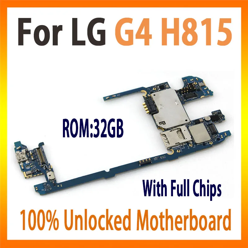 original unlocked motherboard for LG G4 H815 mainboard with Full Chips logic plate main circuit board free shipping
original unlocked motherboard for LG G4 H815 mainboard with Full Chips logic plate main circuit board free shipping