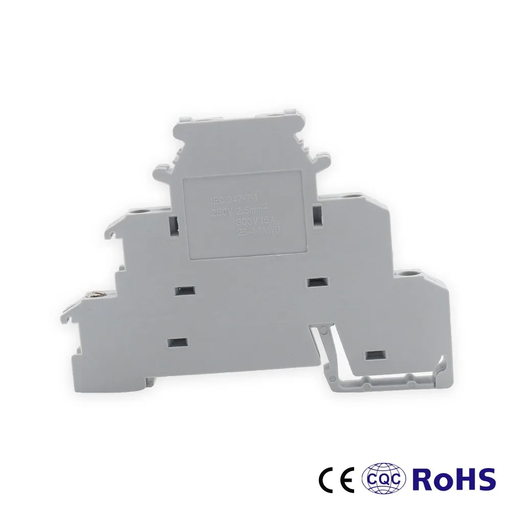 10 pcs/lot DIKD-1.5 DIN Rail Three Layer Triple Level Sensor Actuator Terminal Blocks 0.2-2.5mm DIKD1.5
10 pcs/lot DIKD-1.5 DIN Rail Three Layer Triple Level Sensor Actuator Terminal Blocks 0.2-2.5mm DIKD1.5