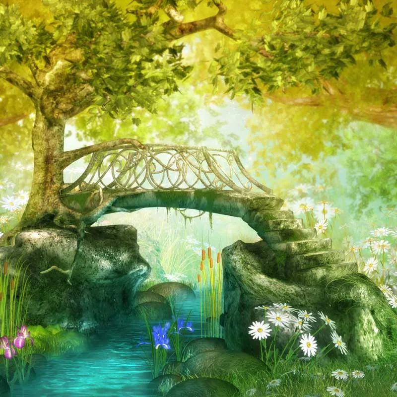 Fairy forest bridge Photo backdrops scenery flower photography backgrounds vinyl For art portrait Photography Studio accessories
Fairy forest bridge Photo backdrops scenery flower photography backgrounds vinyl For art portrait Photography Studio accessories
