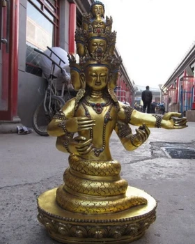 USPS to USA S1001 23"Hindustan Buddhism Bronze gild snake God with Kwan-Yin Buddha Statue
USPS to USA S1001 23"Hindustan Buddhism Bronze gild snake God with Kwan-Yin Buddha Statue