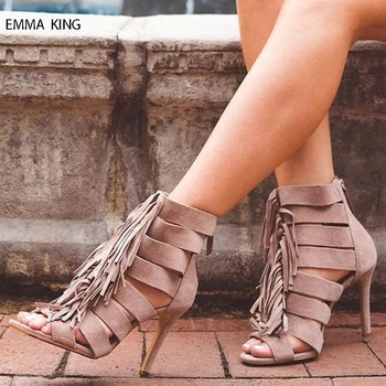 Summer Shoes Woman Solid Color Front Tassel Thin High Heels Sandalia Feminina Fashion Peep Toe Fringed Gladiator Sandals Women
Summer Shoes Woman Solid Color Front Tassel Thin High Heels Sandalia Feminina Fashion Peep Toe Fringed Gladiator Sandals Women