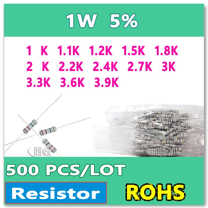 JASNPROSMA 500 шт./лот 5% 1 Вт 1 к 1,1 к 1,2 к 1,5 к 1,8 к 2 к 2,2 к 2,4 к 2,7 к 3 к 3,3 к 3,6 к 3,9 к карбоновая пленка DIP Ом резистор
JASNPROSMA 500 шт./лот 5% 1 Вт 1 к 1,1 к 1,2 к 1,5 к 1,8 к 2 к 2,2 к 2,4 к 2,7 к 3 к 3,3 к 3,6 к 3,9 к карбоновая пленка DIP Ом резистор