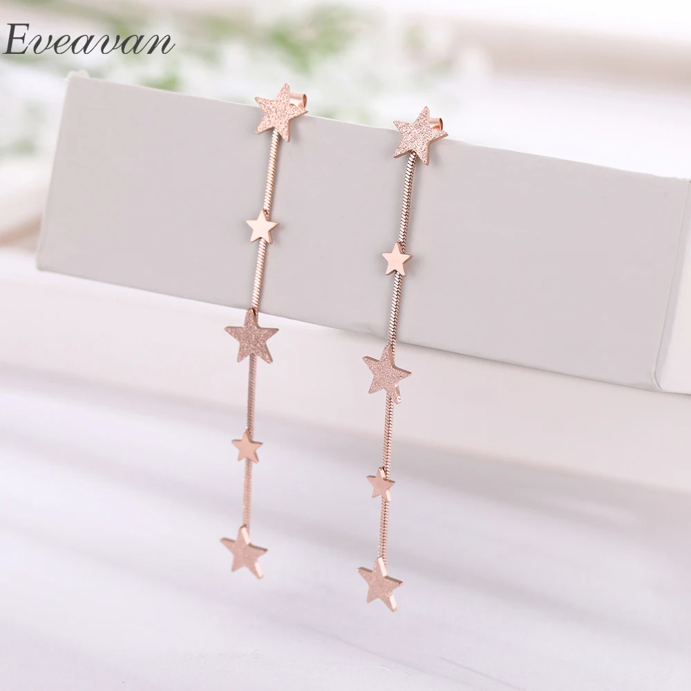 EUEAVAN 5 Pairs Elegant Beauty Long Tassel Multiple Star/Heart Drop Dangle Earrings Rose Gold Color No Fade Jewelry
EUEAVAN 5 Pairs Elegant Beauty Long Tassel Multiple Star/Heart Drop Dangle Earrings Rose Gold Color No Fade Jewelry