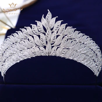 Bavoen Royal Princess Leaves Cubic Zircon Tiara Zircon Crown CZ Diadema Bridal Coroa Wedding Hair Accessories
Bavoen Royal Princess Leaves Cubic Zircon Tiara Zircon Crown CZ Diadema Bridal Coroa Wedding Hair Accessories