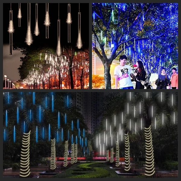 HENYNET LED Meteor Shower Rain Snowfall Plug-In String Lights for Holiday Christmas Halloween Party Indoor Outdoor Decoration
HENYNET LED Meteor Shower Rain Snowfall Plug-In String Lights for Holiday Christmas Halloween Party Indoor Outdoor Decoration