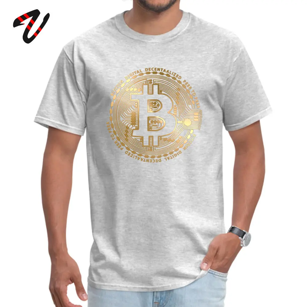 Personalized Top T-shirts Newest O Neck Bitcoin Pure Cotton Men T Shirt Normal Short Sleeve T-Shirt Free Shipping Bitcoin 10877 grey