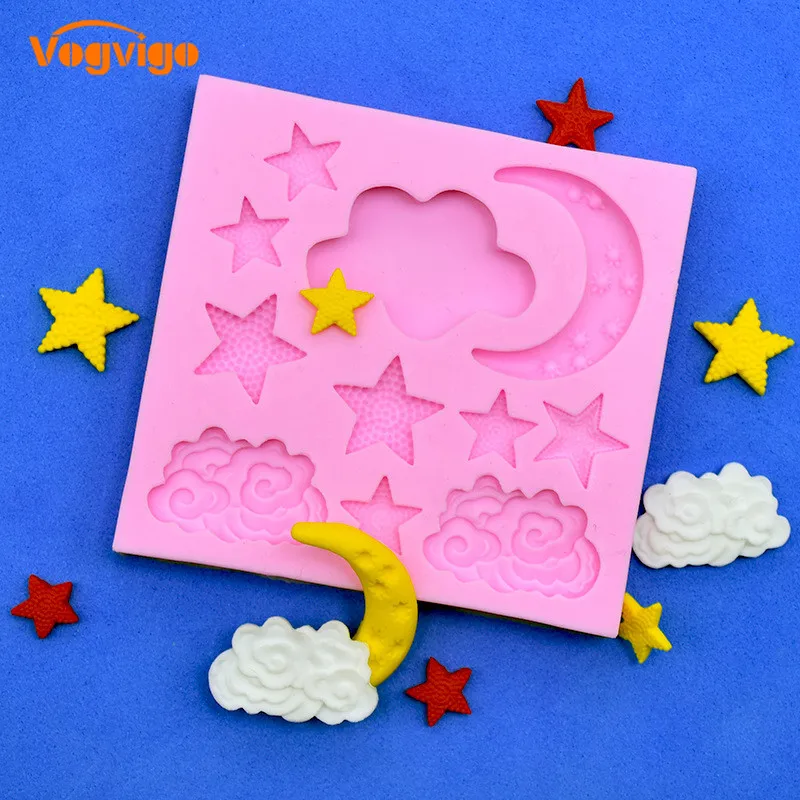 VOGVIGO Cloud Moon Star Starry Sky Silicone Mold Fondant Mold Cake Decorating Tools Chocolate Gumpaste Mold
VOGVIGO Cloud Moon Star Starry Sky Silicone Mold Fondant Mold Cake Decorating Tools Chocolate Gumpaste Mold
