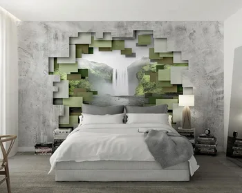 3D Stereoscopic Nonwovens patterns Cement wall waterfall bedroom living room wallpaper
3D Stereoscopic Nonwovens patterns Cement wall waterfall bedroom living room wallpaper