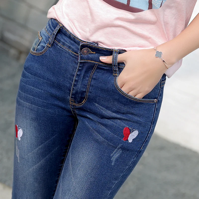Embroidery Women Skinny Jeans Female Stretch Slim Leggings Plus Size Denim Pants 2019 Autumn Street Wear Causal
Embroidery Women Skinny Jeans Female Stretch Slim Leggings Plus Size Denim Pants 2019 Autumn Street Wear Causal