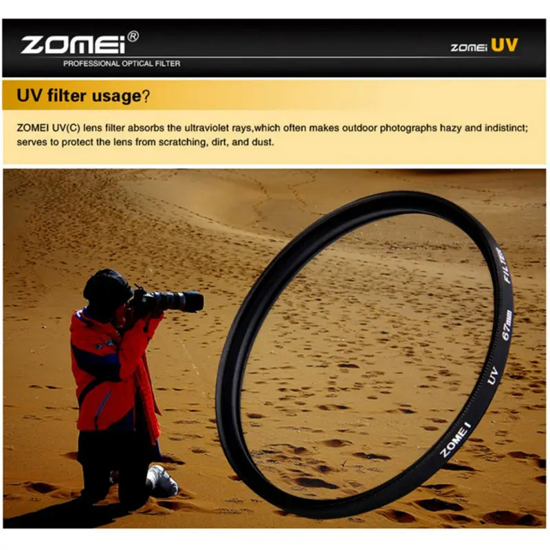 Zomei Camera Filter UltraViolet Slim UV Slim MCUV Filter Filtro 40.5 49 52 55 58 62 67 72 77 82mm Lens Protector For Canon Nikon
Zomei Camera Filter UltraViolet Slim UV Slim MCUV Filter Filtro 40.5 49 52 55 58 62 67 72 77 82mm Lens Protector For Canon Nikon