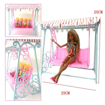 NK One Set Doll Accessories Princess Cute Garden Swing For barbie Doll furniture Kurhn Doll play house toys for children DZ
NK One Set Doll Accessories Princess Cute Garden Swing For barbie Doll furniture Kurhn Doll play house toys for children DZ