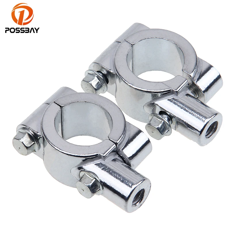 POSSBAY 8mm Black/Chrome Motorcycle Bicycle Handlebar Mirror Mount Clamp Scooter Rear View Mirror Mount Adapter Holder Clamp
POSSBAY 8mm Black/Chrome Motorcycle Bicycle Handlebar Mirror Mount Clamp Scooter Rear View Mirror Mount Adapter Holder Clamp