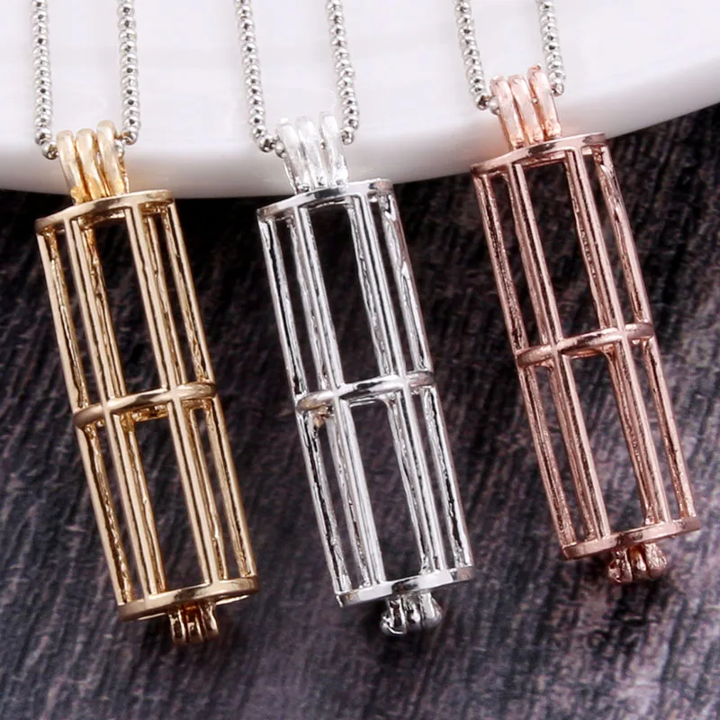 rectangle shape Pendants Pearl Cage Necklace Locket Vintage Aromatherapy Essential Oil Diffuser Chain Locket For Girl Charm
rectangle shape Pendants Pearl Cage Necklace Locket Vintage Aromatherapy Essential Oil Diffuser Chain Locket For Girl Charm