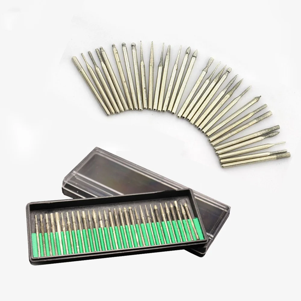 30pcs /set Titanium Alloy Abrasive Needles 3mm Shaft Grinding Head Polishing Needles Dremel Electric Mini Drill Accessories
30pcs /set Titanium Alloy Abrasive Needles 3mm Shaft Grinding Head Polishing Needles Dremel Electric Mini Drill Accessories