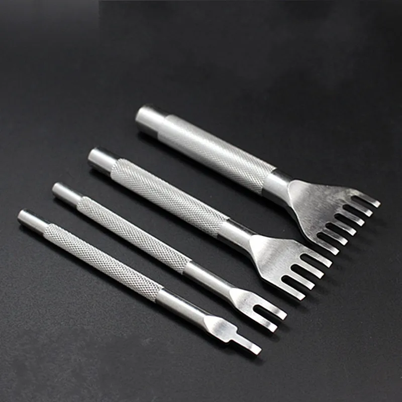 High Quality 4Pcs Leather Craft Tool Hole Punches Stitching Punch Flat Chisel 1 2 4 6 Prong 3mm Leather Hole Tool Specific
High Quality 4Pcs Leather Craft Tool Hole Punches Stitching Punch Flat Chisel 1 2 4 6 Prong 3mm Leather Hole Tool Specific