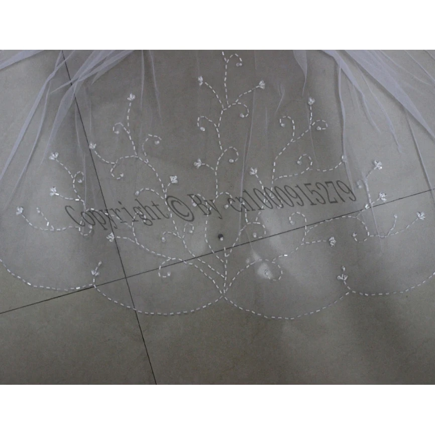2 Layers Handmade ivory White bridal vail Beaded Wedding Accessories Veil Trim Elbow With Comb
2 Layers Handmade ivory White bridal vail Beaded Wedding Accessories Veil Trim Elbow With Comb