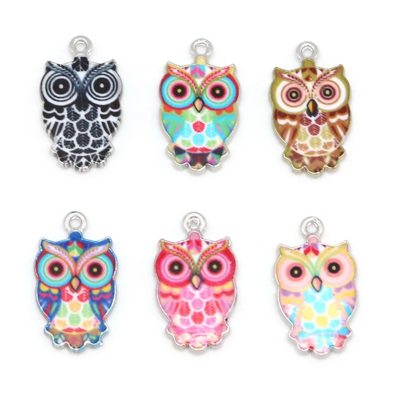 13x23mm 2-6pcs Animals Owl Enamel Bracelet Necklace Charms Pendant For Jewelry Making DIY Findings Women Men Hole 1.5mm
13x23mm 2-6pcs Animals Owl Enamel Bracelet Necklace Charms Pendant For Jewelry Making DIY Findings Women Men Hole 1.5mm
