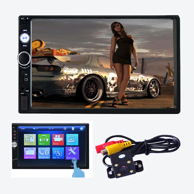 NEW 2 din car radio 7" HD Player MP5 Touch Screen Digital Display Bluetooth Multimedia USB 2din Autoradio Car Backup Monitor
NEW 2 din car radio 7" HD Player MP5 Touch Screen Digital Display Bluetooth Multimedia USB 2din Autoradio Car Backup Monitor