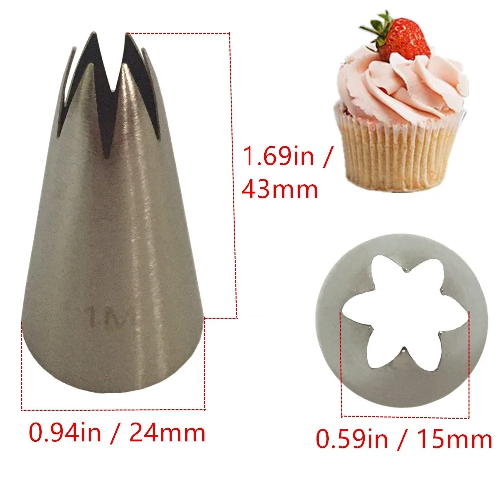 #1M//2D//F Rose Flower Cream Icing Piping Nozzle Pastry Tips Baking Cake DecorTool