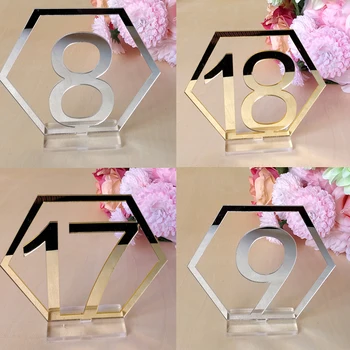 Hexagon Table Number Signs for Wedding Party Decor Silver / Gold Acrylic Number Birthday GeometricTable Seat Card Roman Numerals
Hexagon Table Number Signs for Wedding Party Decor Silver / Gold Acrylic Number Birthday GeometricTable Seat Card Roman Numerals