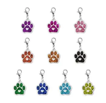 (20,50)PCS/lot Sparkly Pet Cat Dog Bear Paw Print hang pendant charms with lobster clasp fit for diy pet collars keychains bag
(20,50)PCS/lot Sparkly Pet Cat Dog Bear Paw Print hang pendant charms with lobster clasp fit for diy pet collars keychains bag