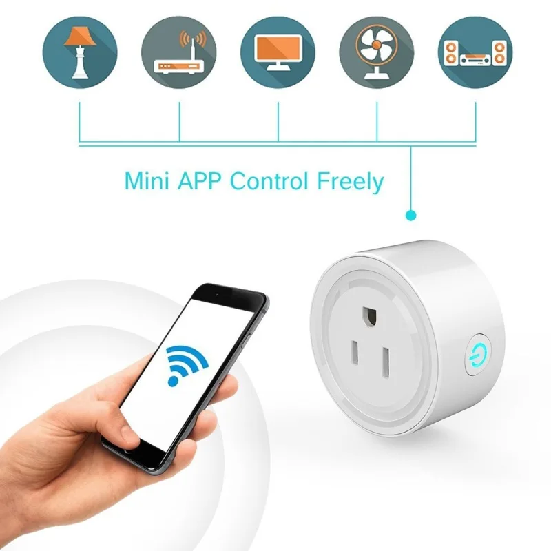 Letine US 2019 Mini Smart WIFI Socket Timing on/off The Power Extension Smart Plug Works with Alexa Smart Google Home
Letine US 2019 Mini Smart WIFI Socket Timing on/off The Power Extension Smart Plug Works with Alexa Smart Google Home