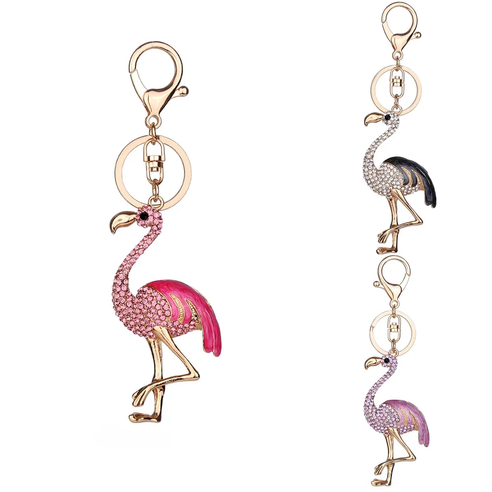 Новая мода Фламинго брелок для Подвески Брелок ключей автомобиля женщин декор
