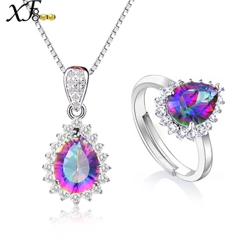 NYMPH Genuine Gem Stone Crystal Topaz Necklace Pendant Rings Set 925 Sterling Silver Jewelry Gift For Women Water T239DJ
NYMPH Genuine Gem Stone Crystal Topaz Necklace Pendant Rings Set 925 Sterling Silver Jewelry Gift For Women Water T239DJ