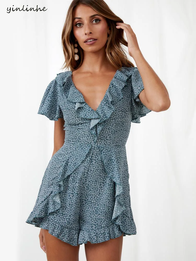 yinlinhe Green Floral Short Jumpsuit Women Rompers Sexy Playsuit Summer Overalls For Women Short Sleeve Beach Ruffles Outfits 55
yinlinhe Green Floral Short Jumpsuit Women Rompers Sexy Playsuit Summer Overalls For Women Short Sleeve Beach Ruffles Outfits 55
