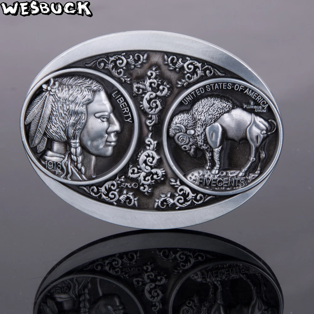 Wholesale WesBuck Brand Western Cowboy Belt Buckle With Oval Vintage Silver Indian Metal Buckles Jeans Accessories 5Pcs MOQ
Wholesale WesBuck Brand Western Cowboy Belt Buckle With Oval Vintage Silver Indian Metal Buckles Jeans Accessories 5Pcs MOQ