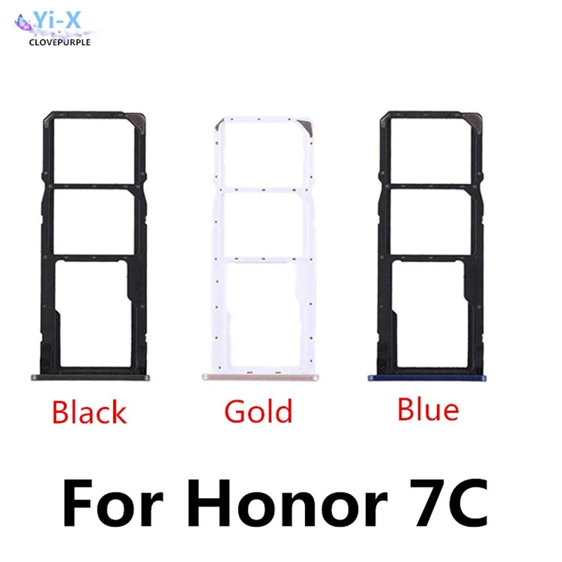 Black/Gold/Blue SIM Card Tray Slot Holder Micro SD Card Slot Holder Adapter for Huawei Honor 7C / Nova 2 Lite / Enjoy 8
Black/Gold/Blue SIM Card Tray Slot Holder Micro SD Card Slot Holder Adapter for Huawei Honor 7C / Nova 2 Lite / Enjoy 8
