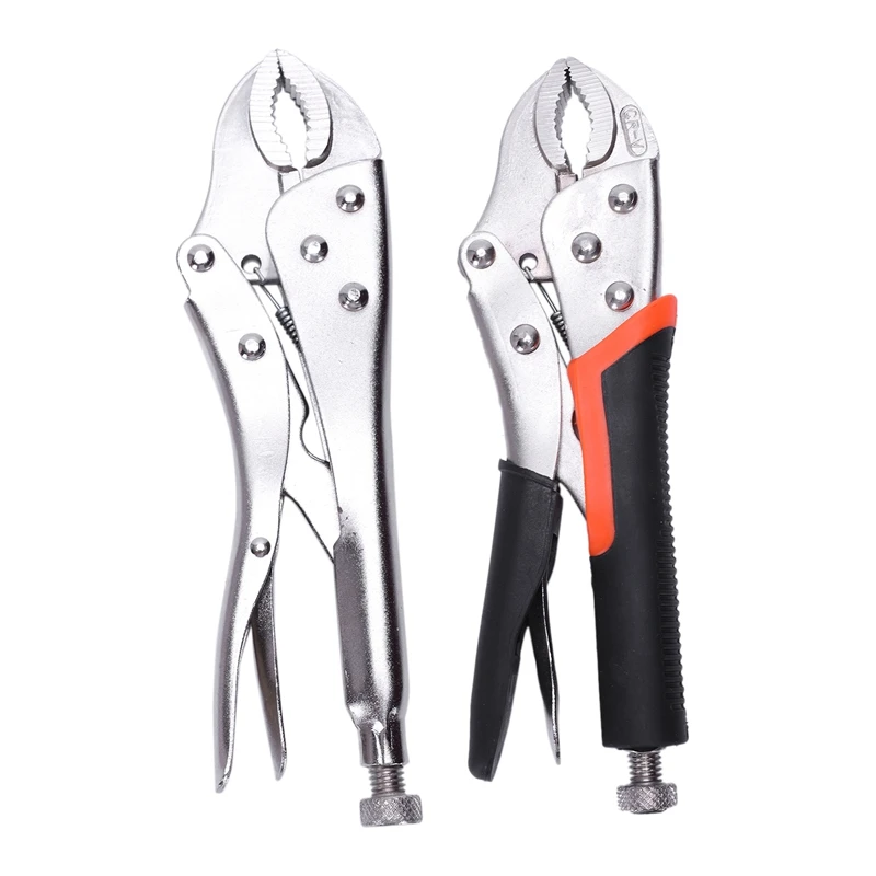 

2Pcs 220Mm/10 Inch Locking Pliers Gourd Mouth Straight Jaw Lock Mole Plier High Carbon Steel Wear Resistant Vise Grip Clamping