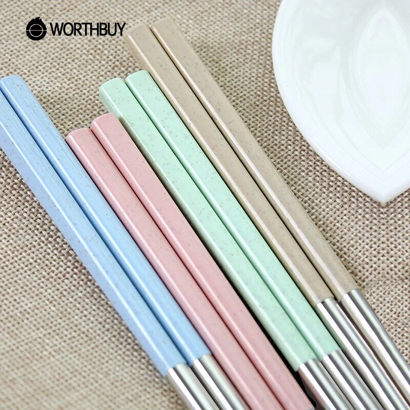 WORTHBUY 8 Pairs Chinese Chopsticks Set 304 Stainless Steel Chopsticks With Wheat Straw Handle Food Sticks For Sushi Hashi
WORTHBUY 8 Pairs Chinese Chopsticks Set 304 Stainless Steel Chopsticks With Wheat Straw Handle Food Sticks For Sushi Hashi