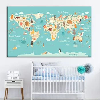 Cartoon Ocean Animals World Map Wall Art Canvas Painting Nordic Posters And Prints Nursery Wall Pictures For Kids Room Decor
Cartoon Ocean Animals World Map Wall Art Canvas Painting Nordic Posters And Prints Nursery Wall Pictures For Kids Room Decor