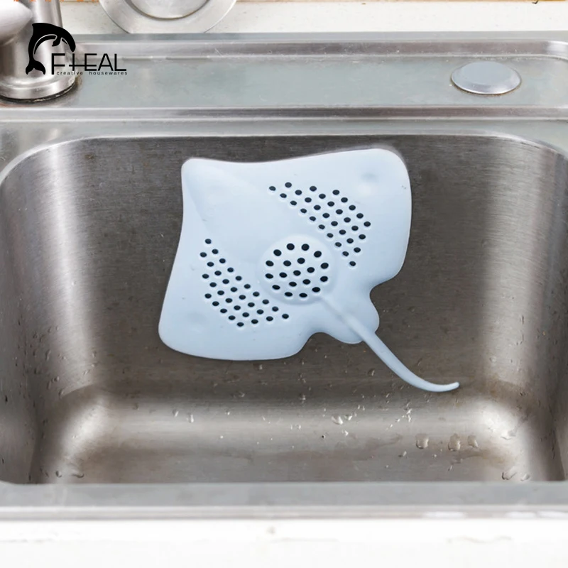 FHEAL Silicone Sink Strainer Bathroom Sewer Cover Fish Shape Skate Drain Filter Prevent Hair Garbage Clogging Drainers Cover
FHEAL Silicone Sink Strainer Bathroom Sewer Cover Fish Shape Skate Drain Filter Prevent Hair Garbage Clogging Drainers Cover