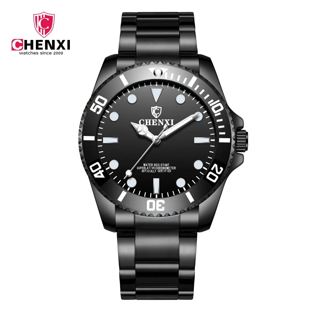 CHENXI Men Watches Cool Black Stainelss Steel Dress Wristwatches Luxury Casual Business Waterproof Luminous Hands Quartz Watches
CHENXI Men Watches Cool Black Stainelss Steel Dress Wristwatches Luxury Casual Business Waterproof Luminous Hands Quartz Watches