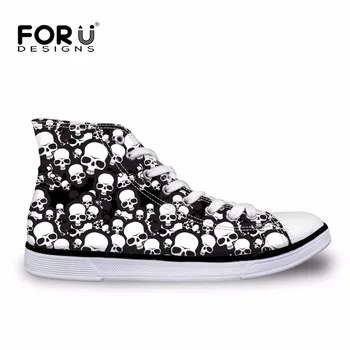 FORUDESIGNS Fashion Skull High-top Vulcanize Shoe Low Style Canvas Shoes For Men Casual Teen Boys Students Lace up Flat Shoes
FORUDESIGNS Fashion Skull High-top Vulcanize Shoe Low Style Canvas Shoes For Men Casual Teen Boys Students Lace up Flat Shoes