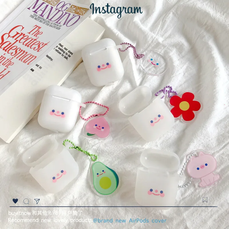 Transparent Smile Silicone Earphone Case for AirPods Wireless Bluetooth Headphone Bag Cover for Apple AirPods 2 Female Pendant
Transparent Smile Silicone Earphone Case for AirPods Wireless Bluetooth Headphone Bag Cover for Apple AirPods 2 Female Pendant