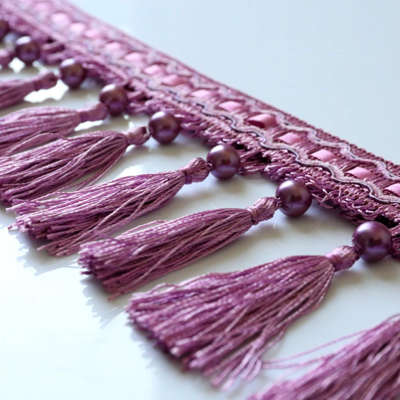 High-grade hanging pearl beads curtain tassel fringe trim textile materials ribbon fabric decorative window curtain accessories
High-grade hanging pearl beads curtain tassel fringe trim textile materials ribbon fabric decorative window curtain accessories